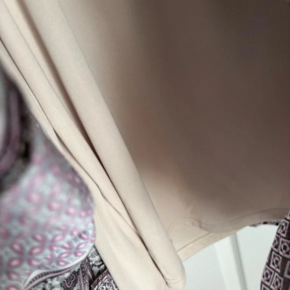 VTG Christian Caliendo Women BoHo Purple/White/Black Geo Print Dress Large Flair - Picture 5 of 8